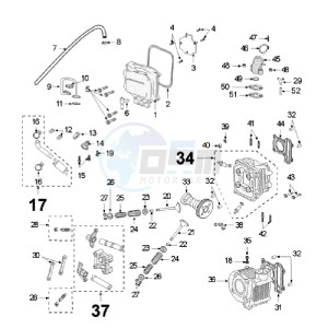 SUM 125 P drawing CYLINDER HEAD / CYLINDER