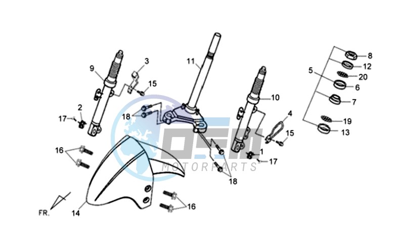 FRONT FENDER / FRONT FORK/ STEERING HEAD BEARING