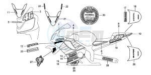 CBR600F drawing STRIPE (CBR600FR2)