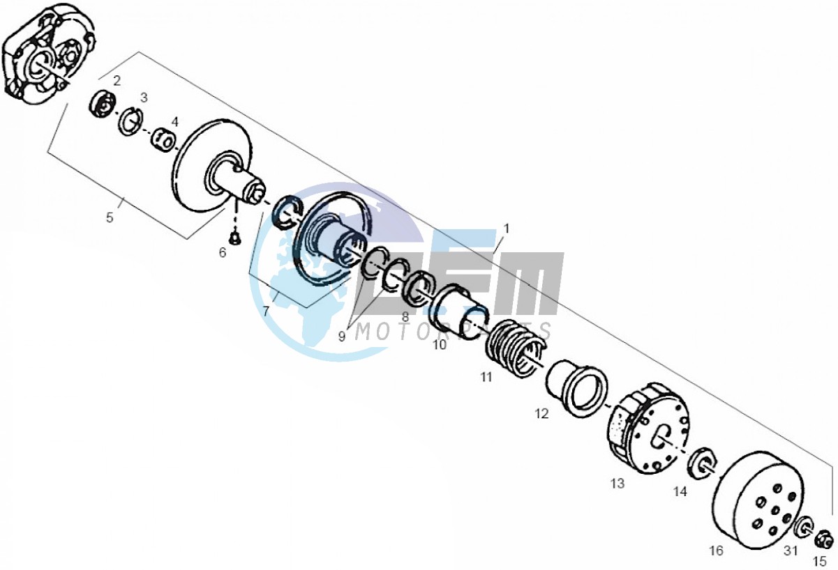 Secondary pulley (Positions)