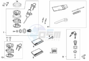 GPR - 50 cc VTHRF1A1A Euro 2 2T LC drawing Lock hardware kit (Positions)