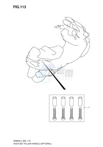 AN650 drawing HOOK SET PILLION (OPTIONAL)