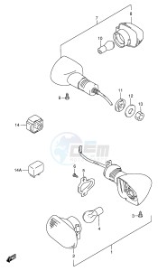 GSX-R750 (E2) drawing TURNSIGNAL LAMP