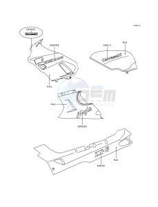 ZX 600 D [NINJA ZX-6] (D2-D4) [NINJA ZX-6] drawing DECAL-- RED- --- ZX600- D3- -