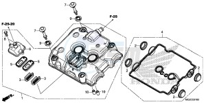 CB500FAF CB500F UK - (E) drawing CYLINDER HEAD COVER