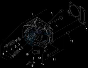 ZIP 100 4T NOABS E2-E3 (APAC) drawing Cylinder head unit - Valve