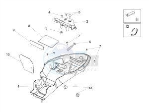 DORSODURO 900 E4 ABS (EMEA) drawing Saddle compartment