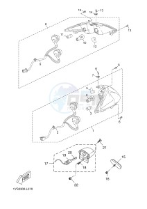 YP250R X-MAX 250 X-MAX 250 (1YS9 1YS9 1YS9) drawing TAILLIGHT