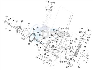 GTV 300 SEI GIORNI IE E4 ABS (NAFTA) drawing Fork/steering tube - Steering bearing unit