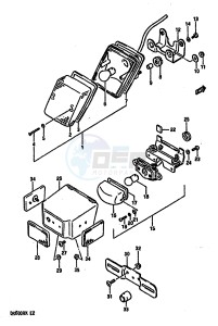 DR600R (E2) drawing REAR COMBINATION LAMP