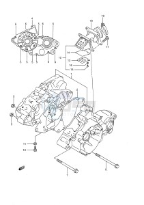 RM80 (E28) drawing CRANKCASE (MODEL L M N P R S)