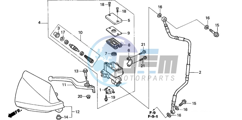 FR. BRAKE MASTER CYLINDER (DK/ED/U)