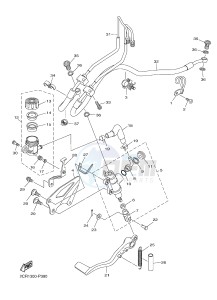 YZF-R1 998 R1 (2CRC 2CRD) drawing REAR MASTER CYLINDER