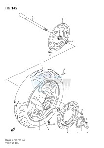 AN400 (E03) Burgman drawing FRONT WHEEL (AN400ZAL1 E28)