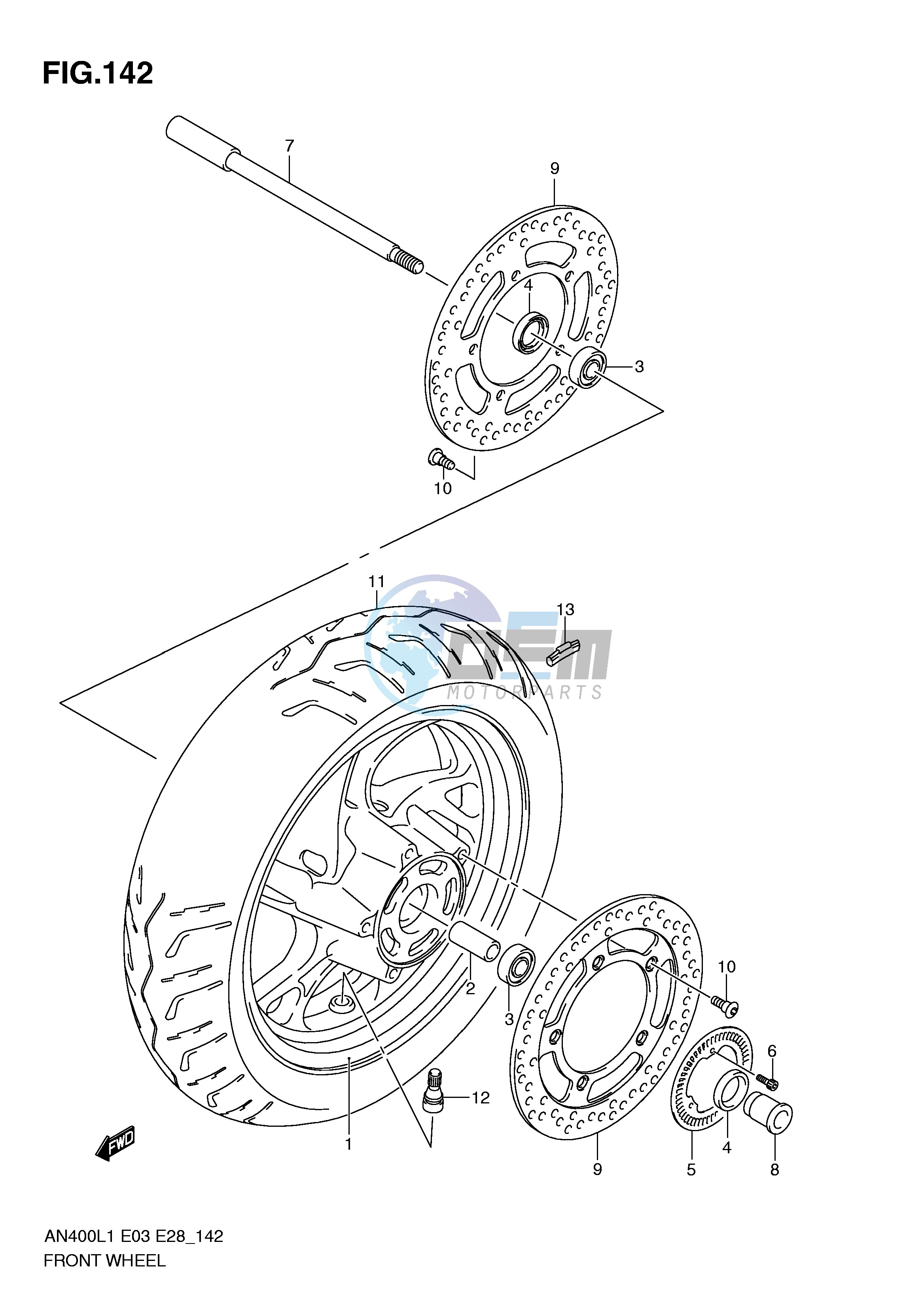 FRONT WHEEL (AN400ZAL1 E28)