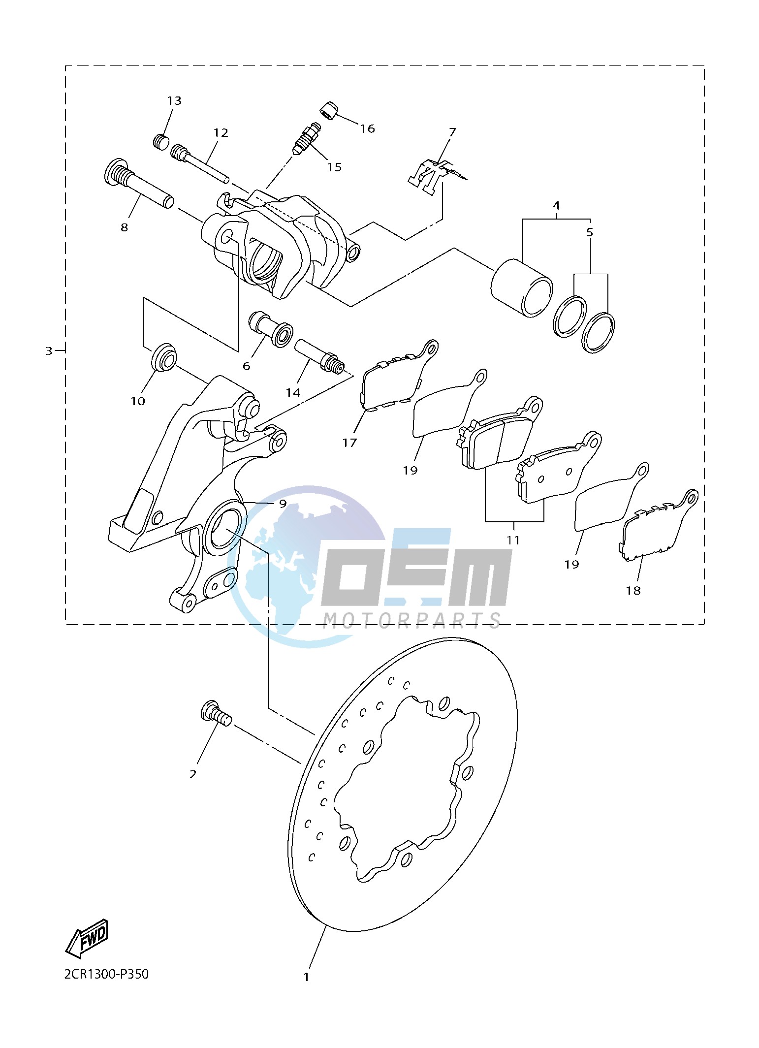 REAR BRAKE CALIPER