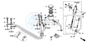 XL1000VA drawing REAR BRAKE MASTER CYLINDER (XL1000VA)