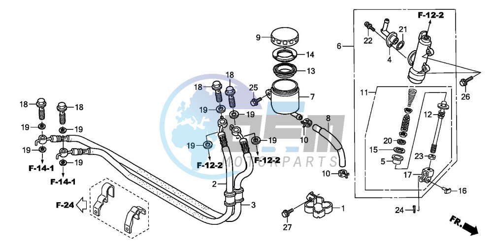 REAR BRAKE MASTER CYLINDER (XL1000VA)