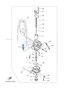 YZ85LW (1SND 1SNF 1SPD 1SPF) drawing CARBURETOR