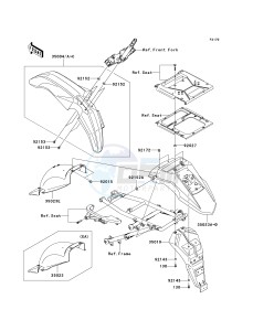 KL 650 E [KLR650] (E8F-E9F) E8F drawing FENDERS