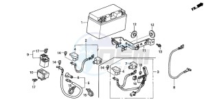 CBF500 drawing BATTERY