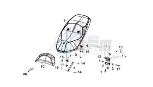 GTS 300I ABS L6 drawing BUDDYSEAT / REAR LUGGAGE FRAME /