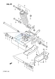 LT230E (E28) drawing REAR SWINGING ARM (MODEL H)