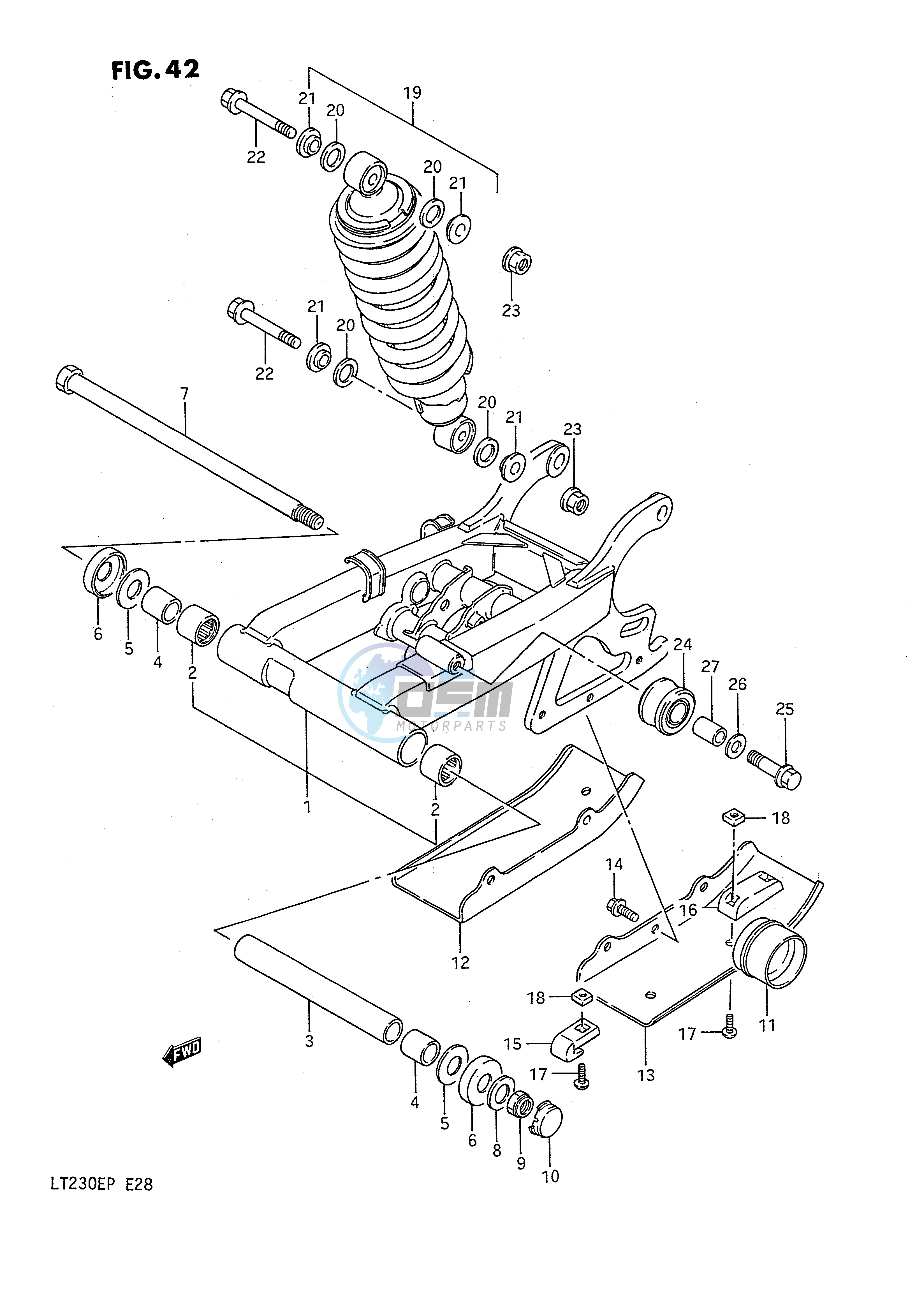 REAR SWINGING ARM (MODEL H)