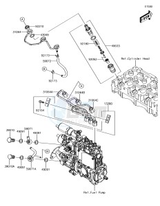 MULE PRO-DX KAF1000EHF EU drawing Fuel Injection