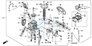 TRX500FPEB drawing CARBURETOR