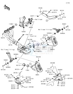 Z1000 ZR1000HHF XX (EU ME A(FRICA) drawing Muffler(s)