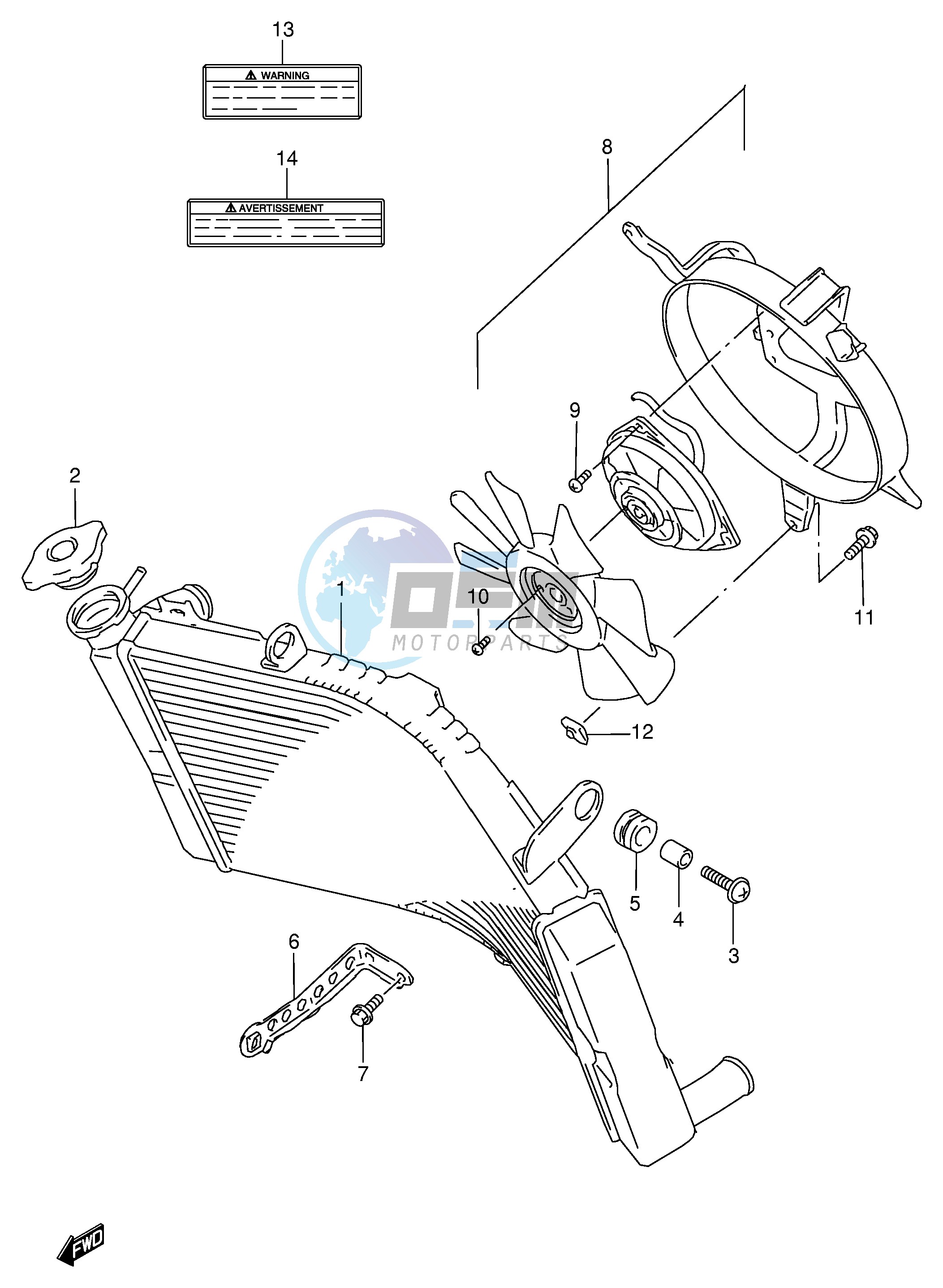 RADIATOR (MODEL W X)