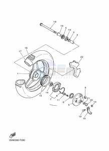 PW50 (2SAU) drawing FRONT WHEEL