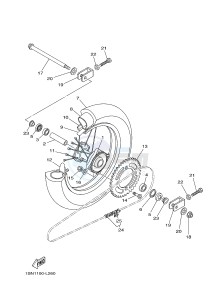 YZ85LW (1SND 1SNF 1SPD 1SPF) drawing REAR WHEEL