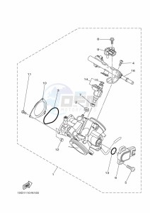 YXM700E YX70MPL (B5FP) drawing THROTTLE BODY ASSY 1