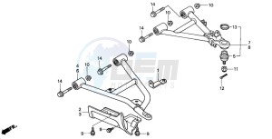 TRX350FM FOURTRAX 350 4X4 drawing FRONT ARM (2)