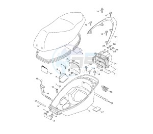 NXC CYGNUS X 125 drawing SEAT AND CARRIER