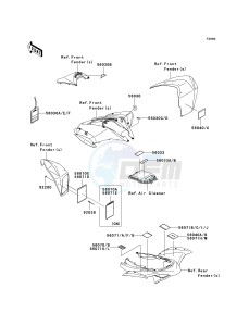 KSF 450 B [KFX450R MONSTER ENERGY] (B8F-B9FB) B8FA drawing LABELS