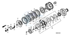 TRX250TEC drawing CLUTCH