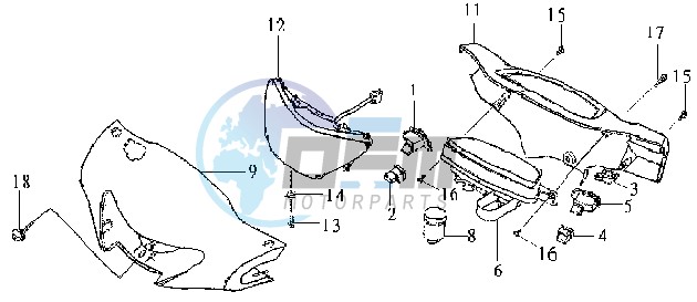 DASHBOARD - TAIL LIGHT - HANDLEBAR COVER