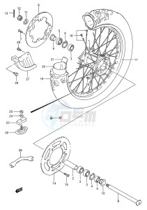 RM250 (E28) drawing REAR WHEEL