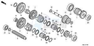 TRX500FPAD TRX500FPA ED drawing TRANSMISSION