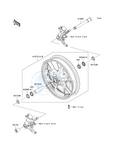 ZX 1400 A [NINJA ZX-14] (A6F-A7FA) A7FA drawing FRONT WHEEL