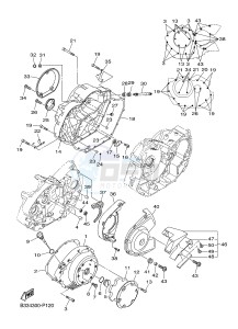 XVS950CU XVS950R ABS XV950 R-SPEC (2DXM) drawing CRANKCASE COVER 1