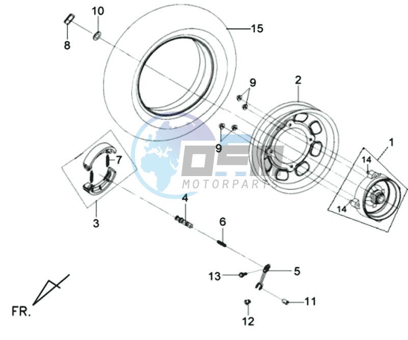 REAR WHEEL / CENTRAL STAND