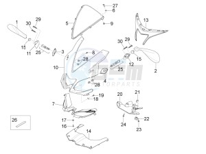 RS 125 Replica E4 ABS (APAC) drawing Front fairing