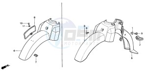 PK50SM WALLAROO drawing FRONT FENDER