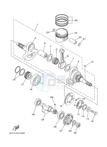 YFM350FWA YFM350DF GRIZZLY 350 4WD (1NSH) drawing CRANKSHAFT & PISTON