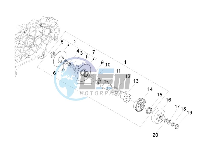 Driven pulley