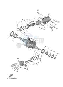 XP530E XP530E-A TMAX ABS (BV12) drawing CRANKSHAFT & PISTON